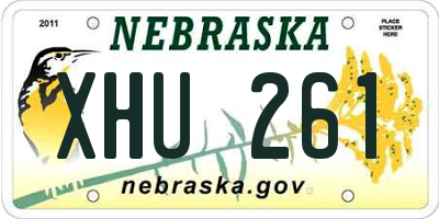NE license plate XHU261