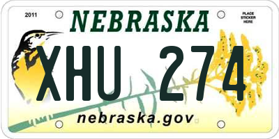 NE license plate XHU274