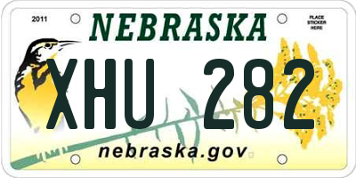 NE license plate XHU282