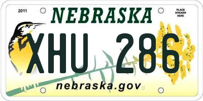 NE license plate XHU286