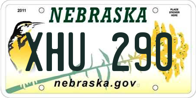 NE license plate XHU290