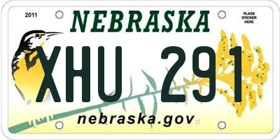 NE license plate XHU291