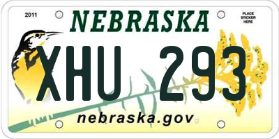 NE license plate XHU293