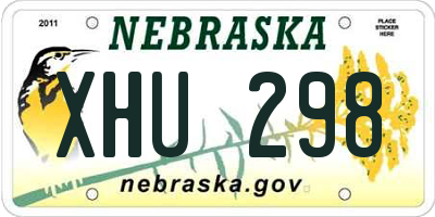 NE license plate XHU298