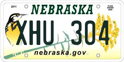 NE license plate XHU304