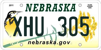 NE license plate XHU305