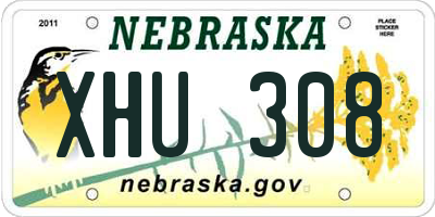 NE license plate XHU308