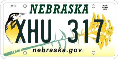 NE license plate XHU317