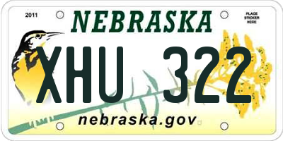 NE license plate XHU322