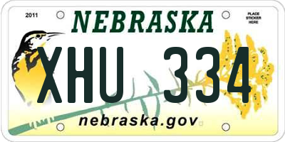NE license plate XHU334