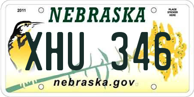 NE license plate XHU346