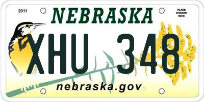 NE license plate XHU348
