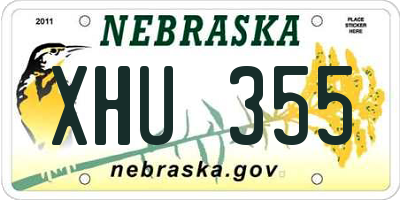 NE license plate XHU355