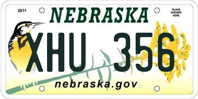 NE license plate XHU356