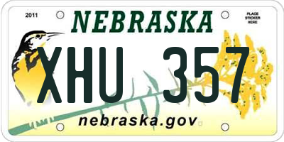 NE license plate XHU357