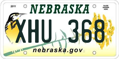 NE license plate XHU368