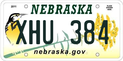 NE license plate XHU384