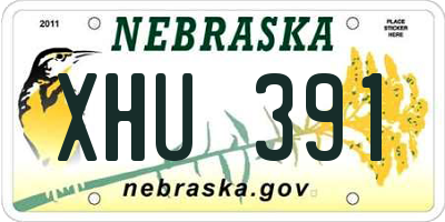 NE license plate XHU391