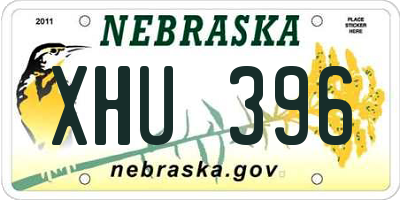 NE license plate XHU396