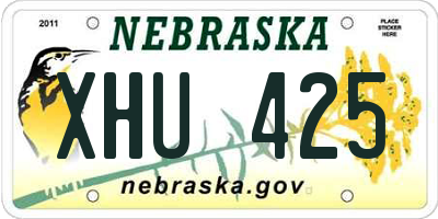 NE license plate XHU425