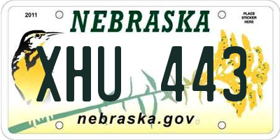 NE license plate XHU443