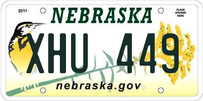 NE license plate XHU449
