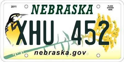 NE license plate XHU452
