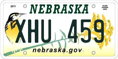 NE license plate XHU459