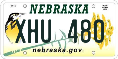 NE license plate XHU480