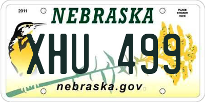 NE license plate XHU499