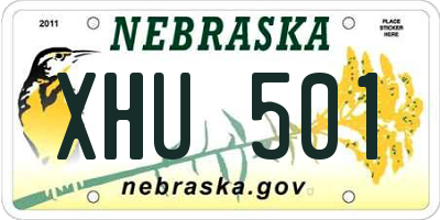 NE license plate XHU501