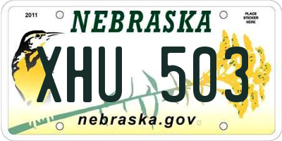 NE license plate XHU503