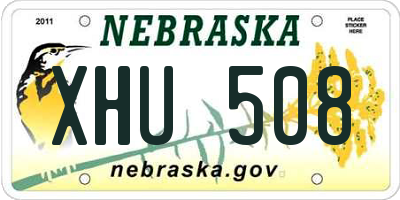 NE license plate XHU508