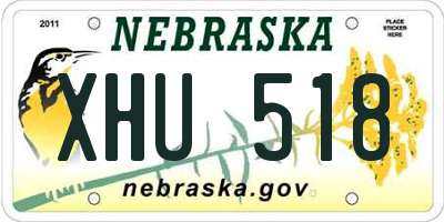 NE license plate XHU518