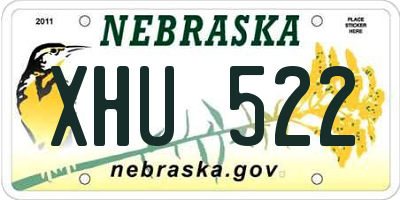 NE license plate XHU522
