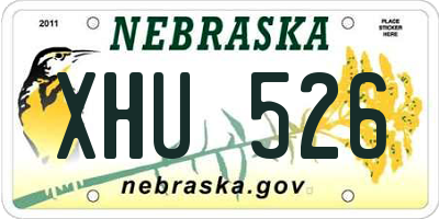 NE license plate XHU526