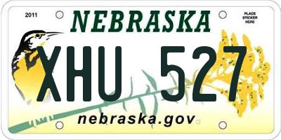 NE license plate XHU527