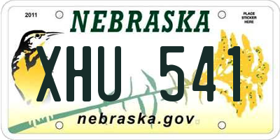 NE license plate XHU541