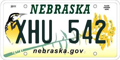 NE license plate XHU542