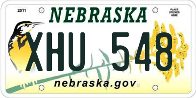 NE license plate XHU548