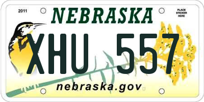 NE license plate XHU557