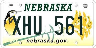 NE license plate XHU561