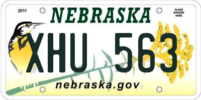 NE license plate XHU563