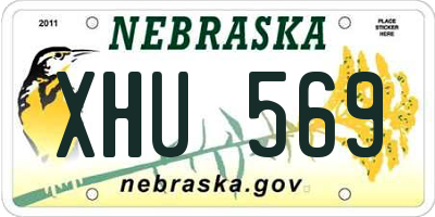 NE license plate XHU569