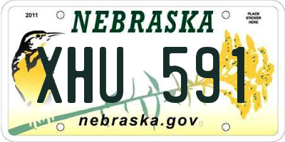 NE license plate XHU591