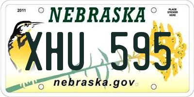 NE license plate XHU595