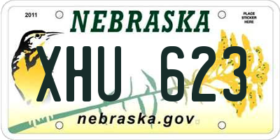 NE license plate XHU623