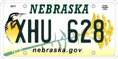 NE license plate XHU628