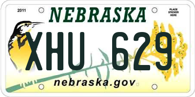 NE license plate XHU629