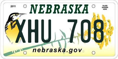 NE license plate XHU708